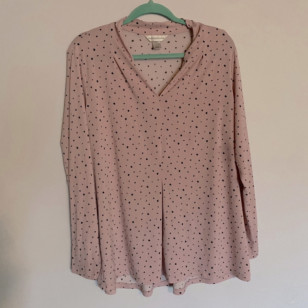 Christopher&Banks. Size Large. Color Blush with black details